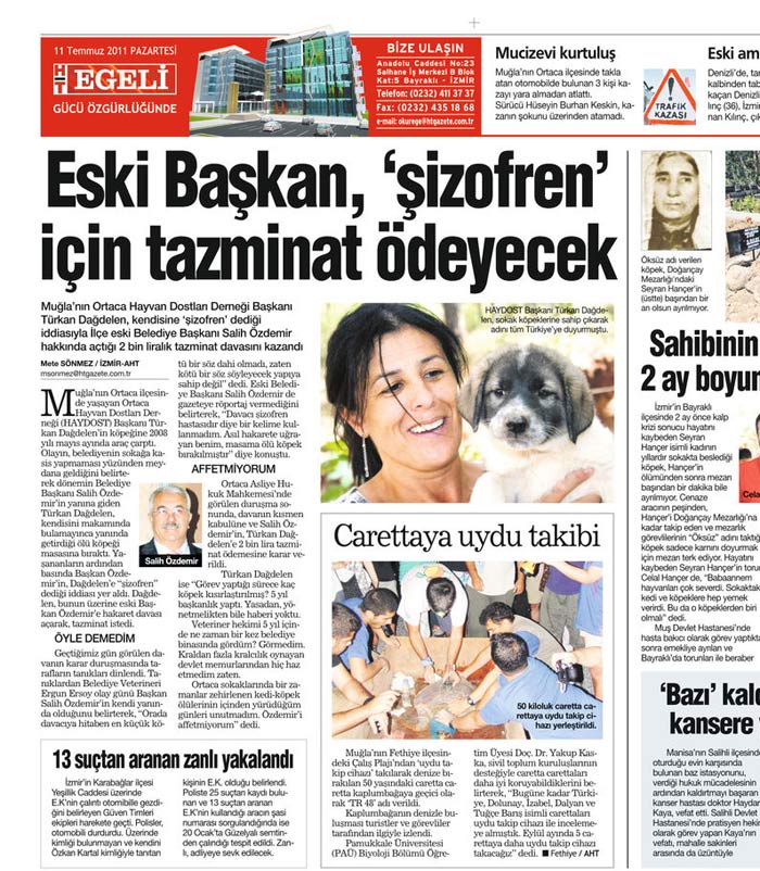 Eski Belediye Başkanına 2.000 Tl Tazminat Ödeme Cezası